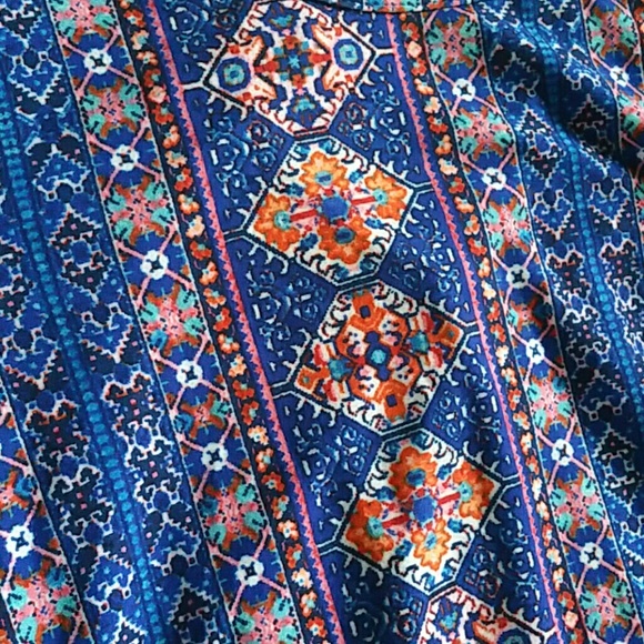 Blue Patterned Swing Dress - Picture 2 of 4